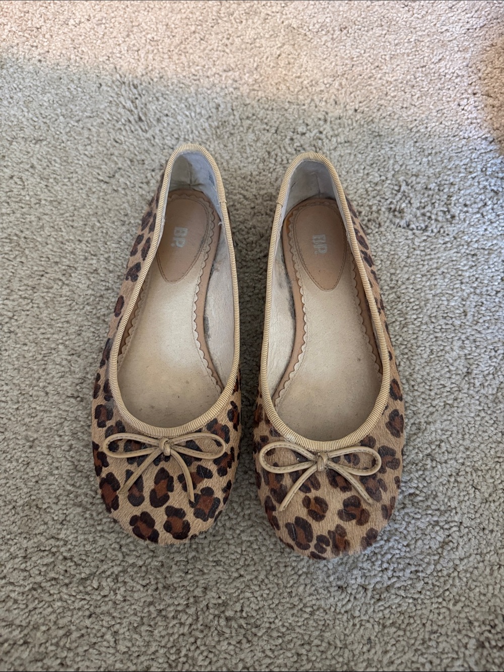 Nordstrom Leopard-Print Ballet Flats in Tan and Brown